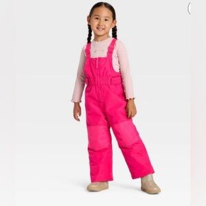Toddler Girls' Solid Snow Bib - Cat & Jack™ Pink
